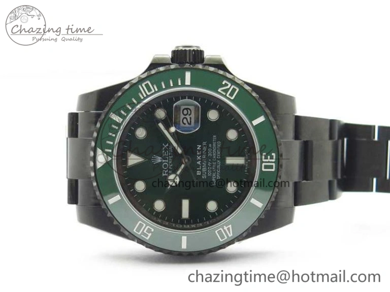 Submariner Blaken Date 116610LV PVD V9F 1:1 Best Edition On PVD Bracelet VR Functional 2874