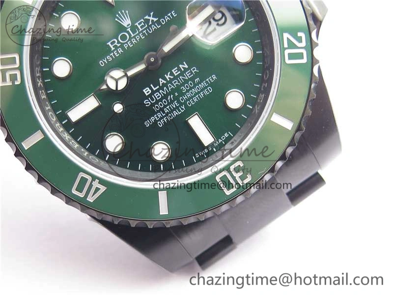 Submariner Blaken Date 116610LV PVD V9F 1:1 Best Edition On PVD Bracelet VR Functional 2874