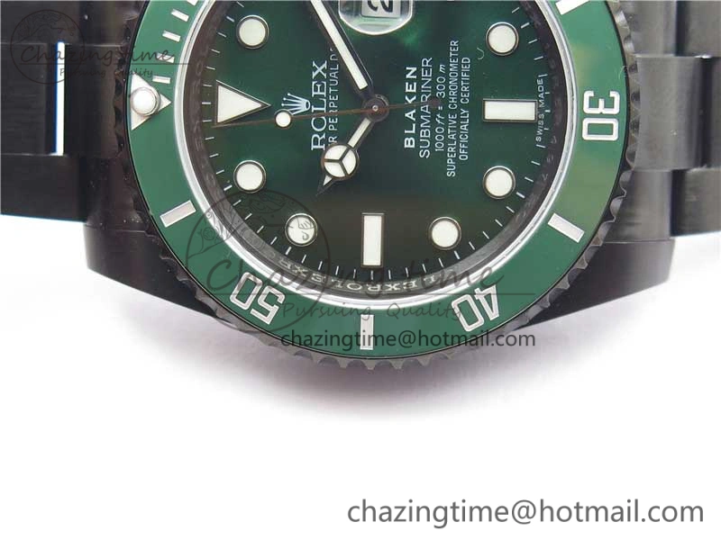 Submariner Blaken Date 116610LV PVD V9F 1:1 Best Edition On PVD Bracelet VR Functional 2874