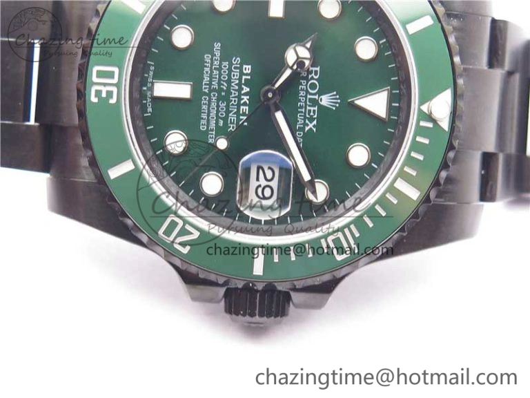 Submariner Blaken Date 116610LV PVD V9F 1:1 Best Edition On PVD Bracelet VR Functional 2874