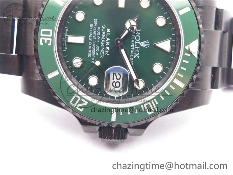Submariner Blaken Date 116610LV PVD V9F 1:1 Best Edition On PVD Bracelet VR Functional 2874