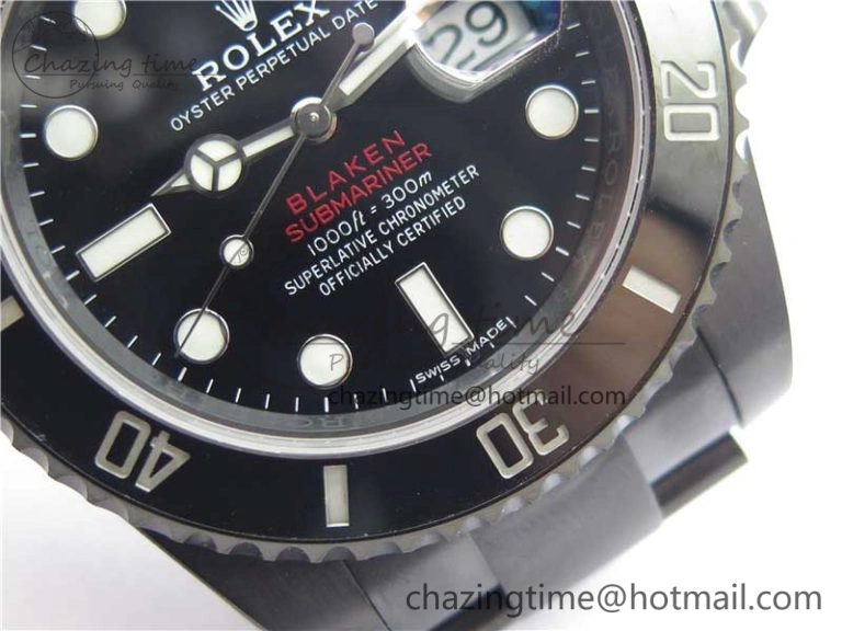 Submariner Blaken Date 904L PVD V6F 1:1 Best Edition A Effortless 2881