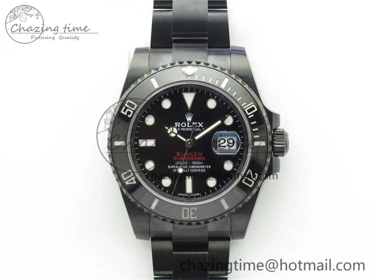 Submariner Blaken Date 904L PVD V6F 1:1 Best Edition A Effortless 2881