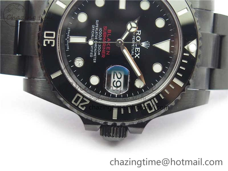 Submariner Blaken Date 904L PVD V6F 1:1 Best Edition A Effortless 2881