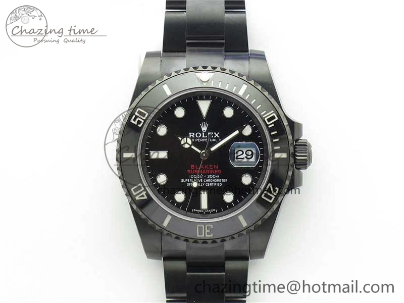 Submariner Blaken Date 904L PVD V6F 1:1 Best Edition A Effortless 2881