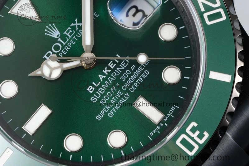Flexible Submariner Blaken PVD Green Ceramic APSF 1:1 Best Edition on PVD Bracelet VR 2377