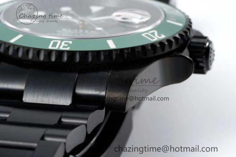 Flexible Submariner Blaken PVD Green Ceramic APSF 1:1 Best Edition on PVD Bracelet VR 2377