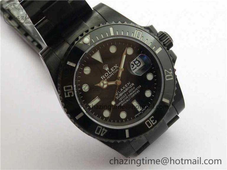 Snug Submariner Blaken W Date 904L PVD V6F 1:1 Best Edition A 2879