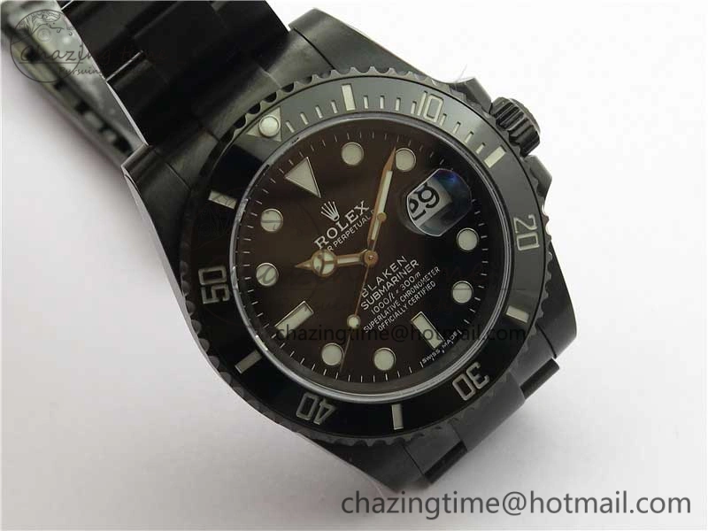 Snug Submariner Blaken W Date 904L PVD V6F 1:1 Best Edition A 2879
