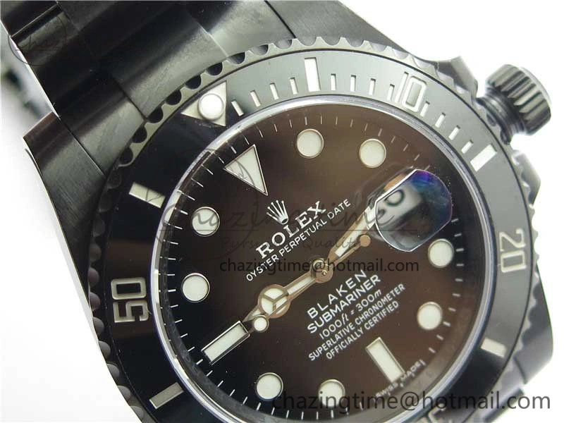 Snug Submariner Blaken W Date 904L PVD V6F 1:1 Best Edition A 2879