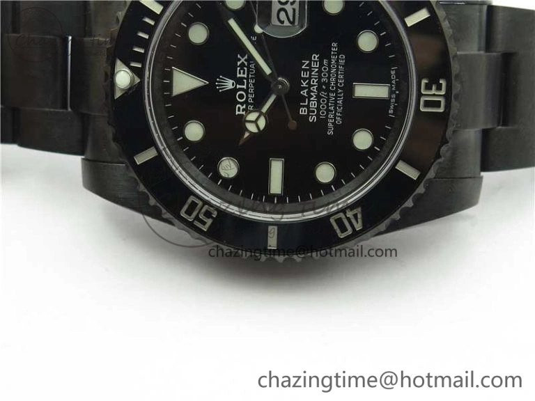 Snug Submariner Blaken W Date 904L PVD V6F 1:1 Best Edition A 2879