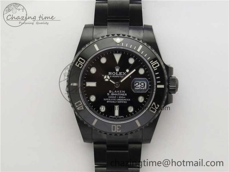 Snug Submariner Blaken W Date 904L PVD V6F 1:1 Best Edition A 2879