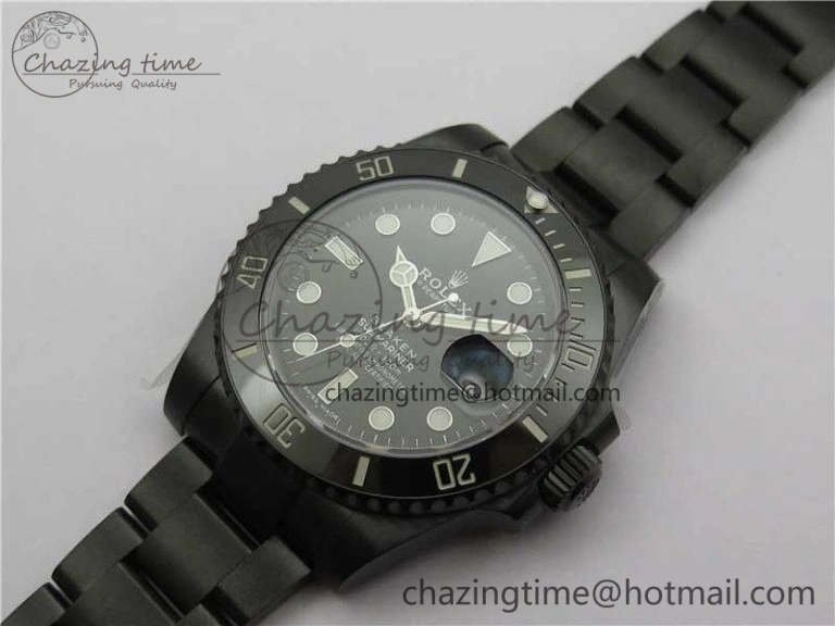Snug Submariner Blaken W Date 904L PVD V6F 1:1 Best Edition A 2879