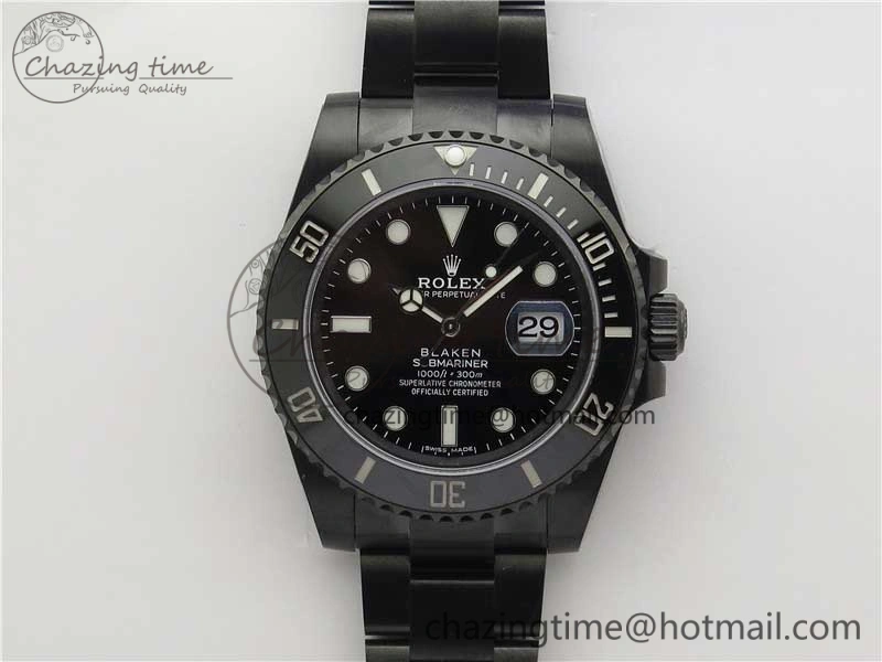 Snug Submariner Blaken W Date 904L PVD V6F 1:1 Best Edition A 2879
