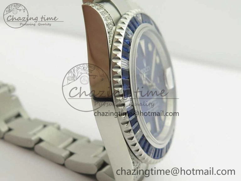Submariner Blue Diamond Bezel SS GSF Best Edition Blue Dial On SS Bracelet A WaterResistant 3269