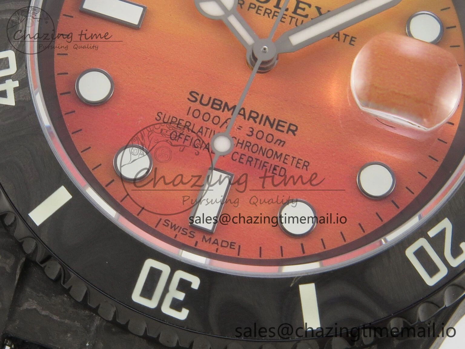 Submariner DIW Black Carbon MPF Best Edition Orange Dial On Black Nylon Strap SA EasyMatch 315