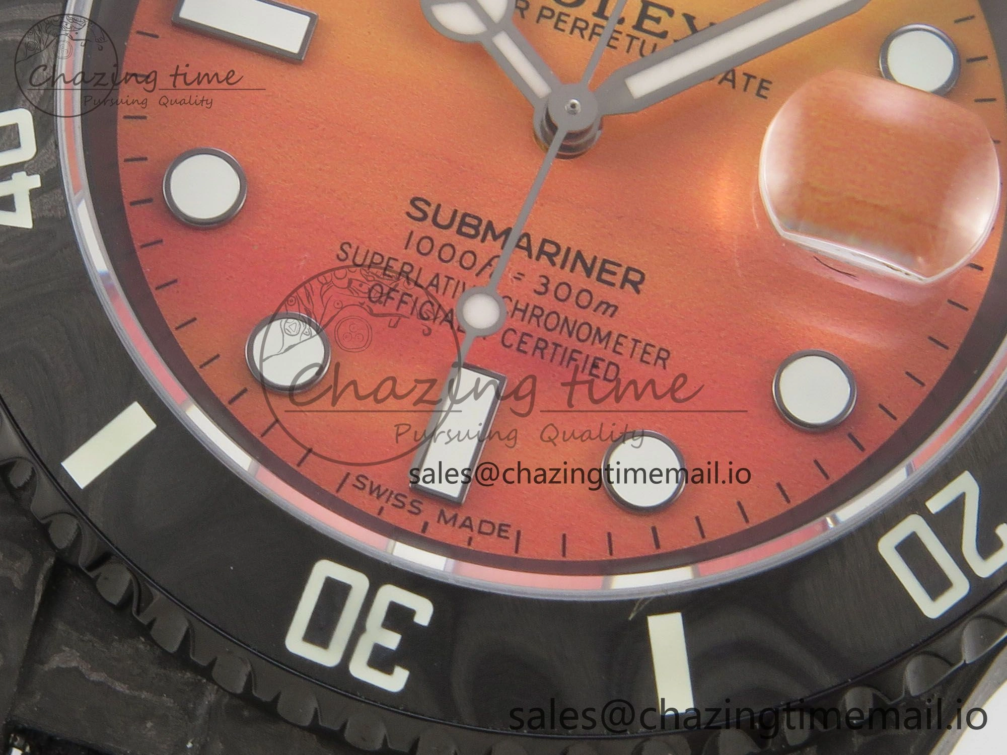 Submariner DIW Black Carbon MPF Best Edition Orange Dial On Black Nylon Strap SA EasyMatch 315