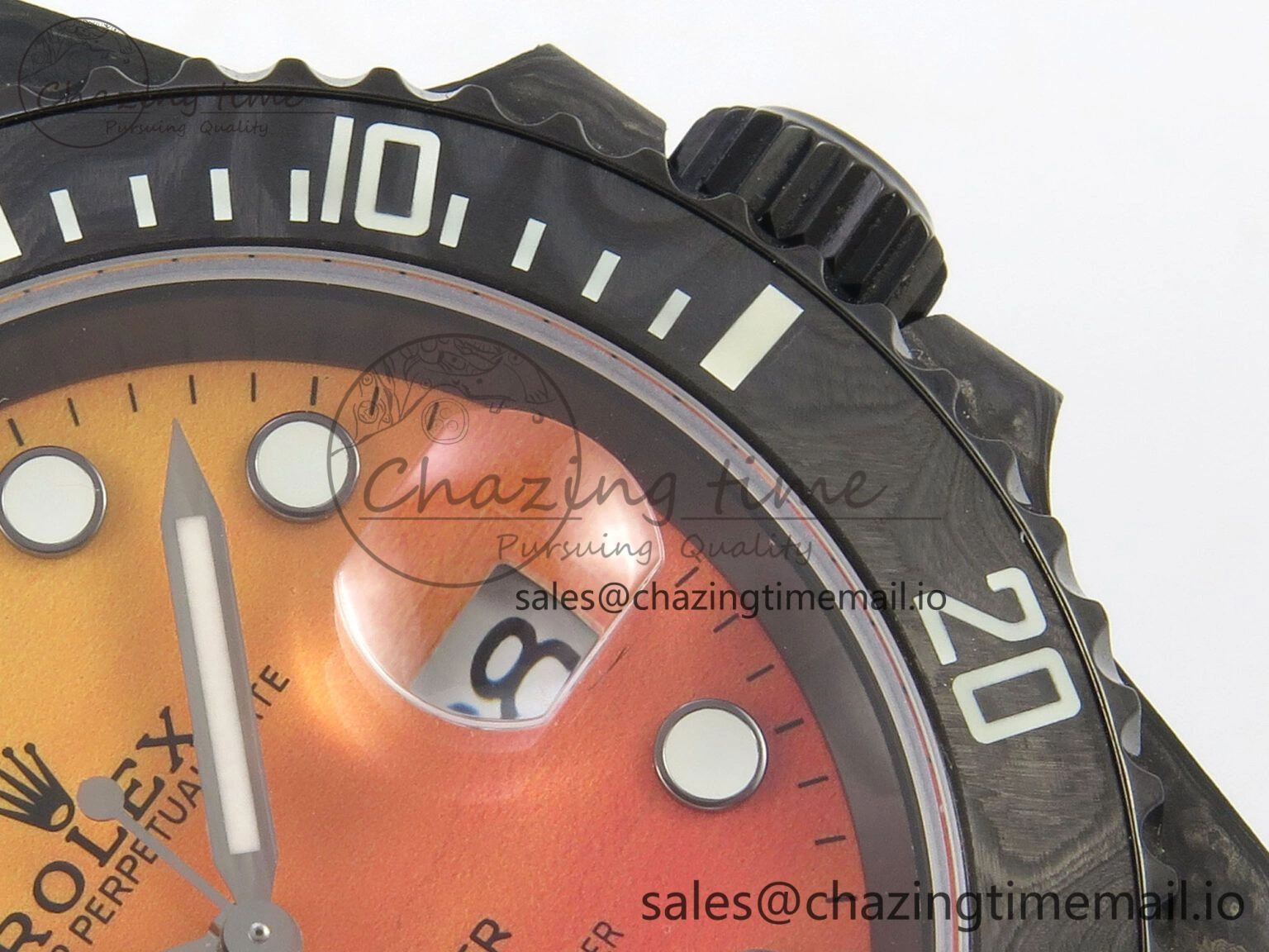 Submariner DIW Black Carbon MPF Best Edition Orange Dial On Black Nylon Strap SA EasyMatch 315
