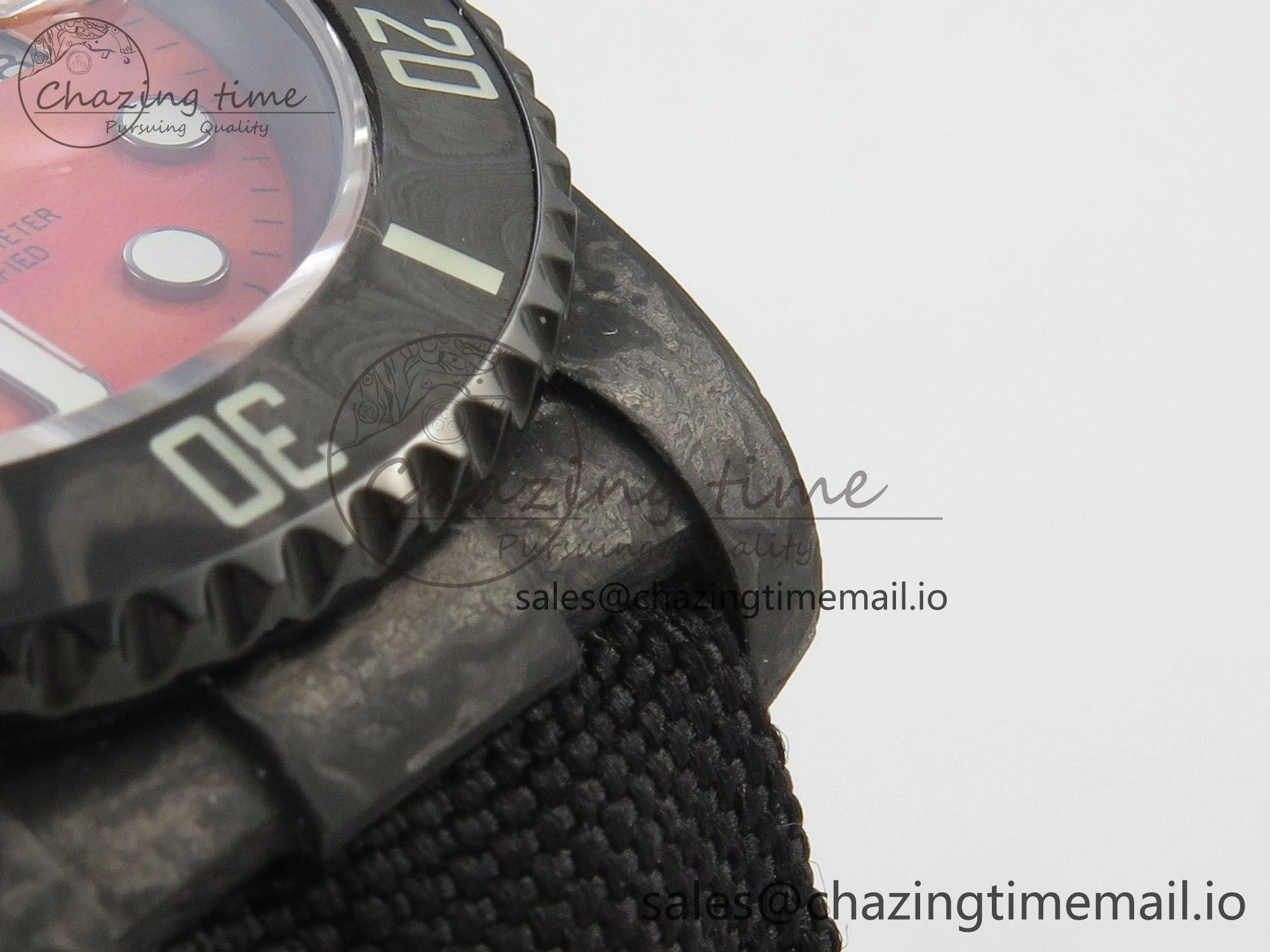 Submariner DIW Black Carbon MPF Best Edition Orange Dial On Black Nylon Strap SA EasyMatch 315