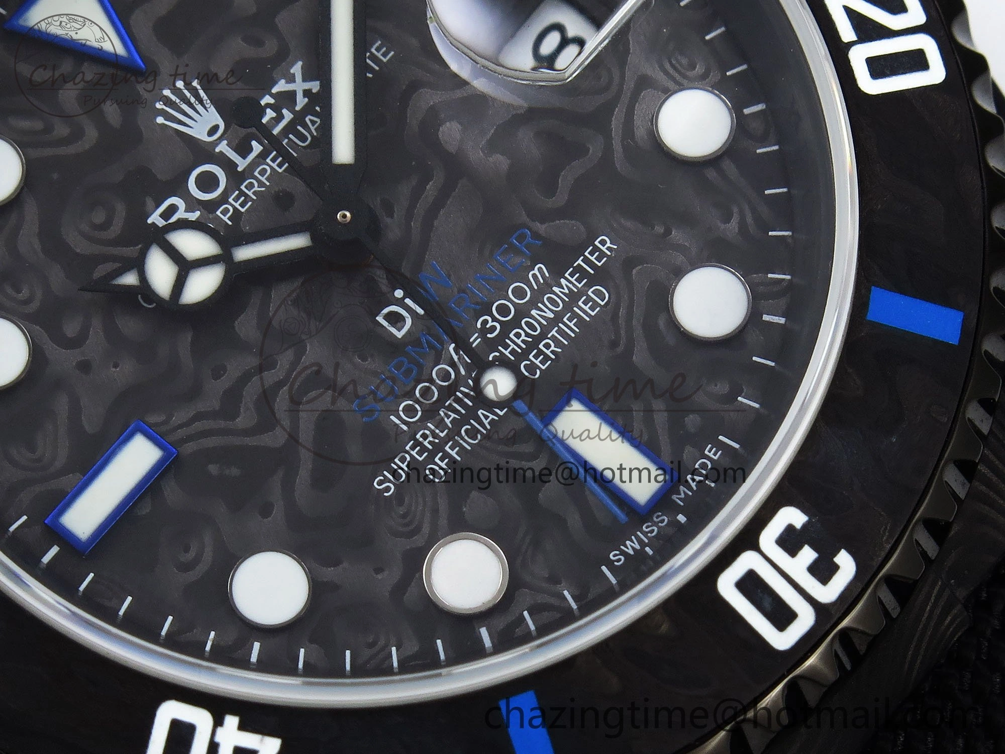 Stylish Submariner DIW Carbon IPKF 1:1 Best Edition Black Blue Dial on Black Nylon Strap VR 1653