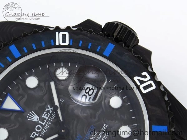 Stylish Submariner DIW Carbon IPKF 1:1 Best Edition Black Blue Dial on Black Nylon Strap VR 1653