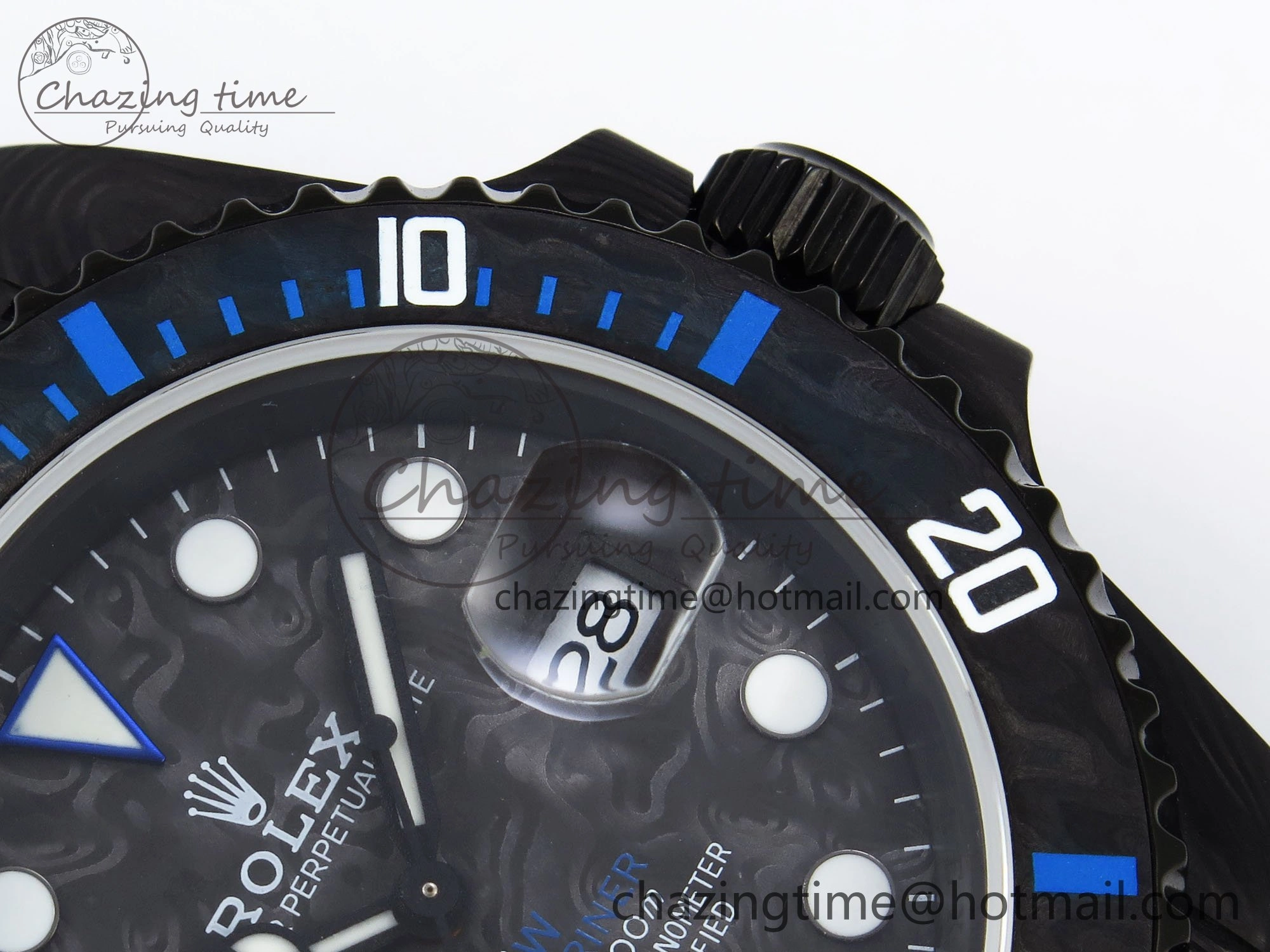 Stylish Submariner DIW Carbon IPKF 1:1 Best Edition Black Blue Dial on Black Nylon Strap VR 1653