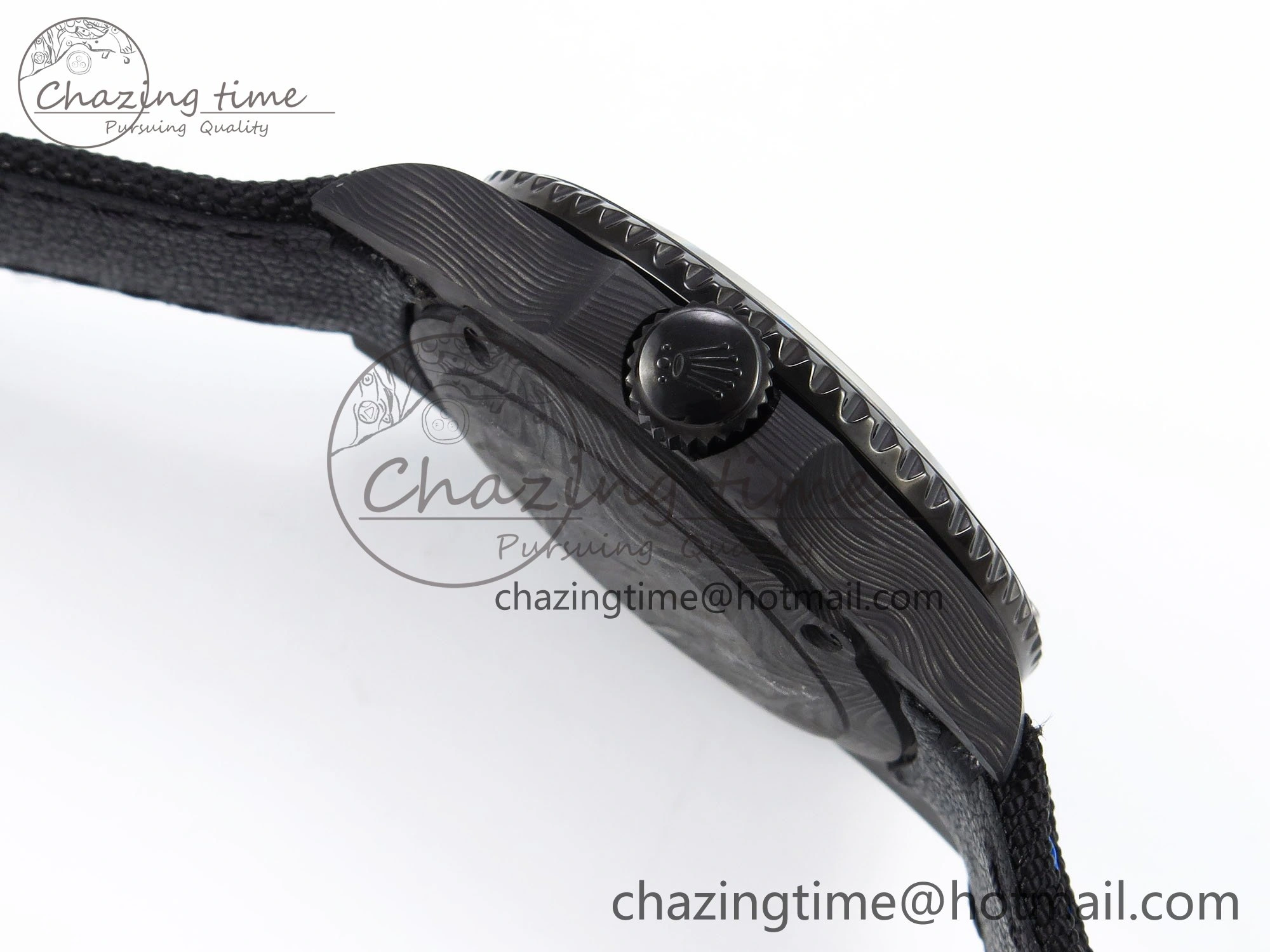 Stylish Submariner DIW Carbon IPKF 1:1 Best Edition Black Blue Dial on Black Nylon Strap VR 1653