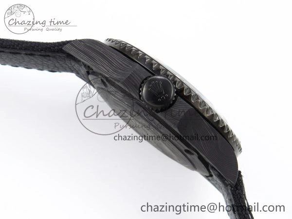 Submariner DIW Carbon IPKF 1:1 Best Edition Black White Dial on Black Nylon Strap VR Affordable 1652