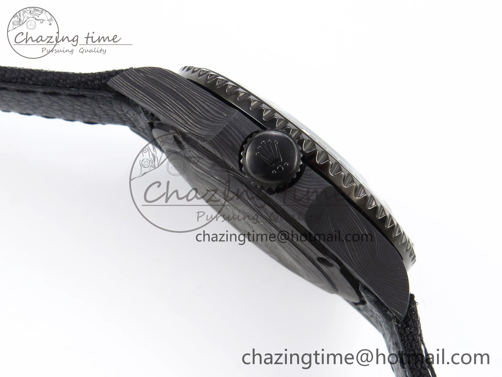Submariner DIW Carbon IPKF 1:1 Best Edition Black White Dial on Black Nylon Strap VR Affordable 1652