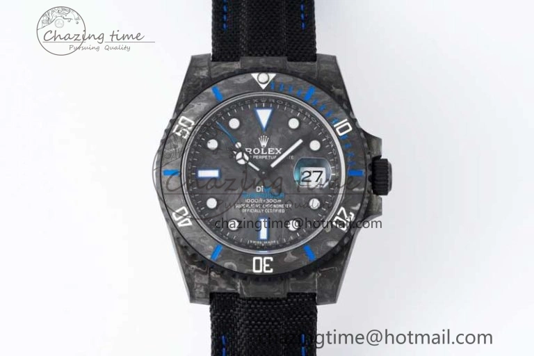 HighPerformance Submariner DIW Carbon VSF 1:1 Best Edition Black Blue Dial on Black Nylon Strap VS 2169