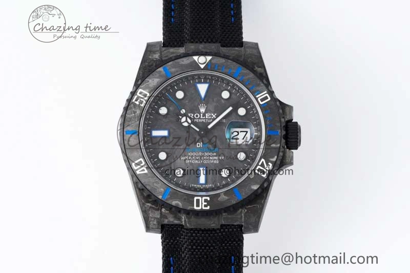 HighPerformance Submariner DIW Carbon VSF 1:1 Best Edition Black Blue Dial on Black Nylon Strap VS 2169