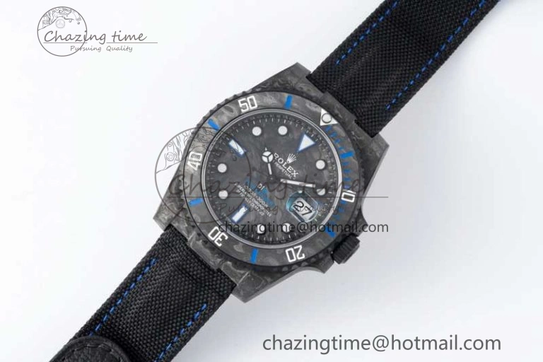 HighPerformance Submariner DIW Carbon VSF 1:1 Best Edition Black Blue Dial on Black Nylon Strap VS 2169