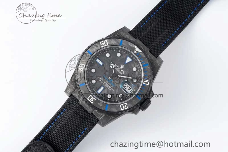 HighPerformance Submariner DIW Carbon VSF 1:1 Best Edition Black Blue Dial on Black Nylon Strap VS 2169