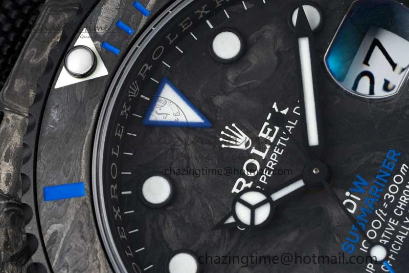 HighPerformance Submariner DIW Carbon VSF 1:1 Best Edition Black Blue Dial on Black Nylon Strap VS 2169