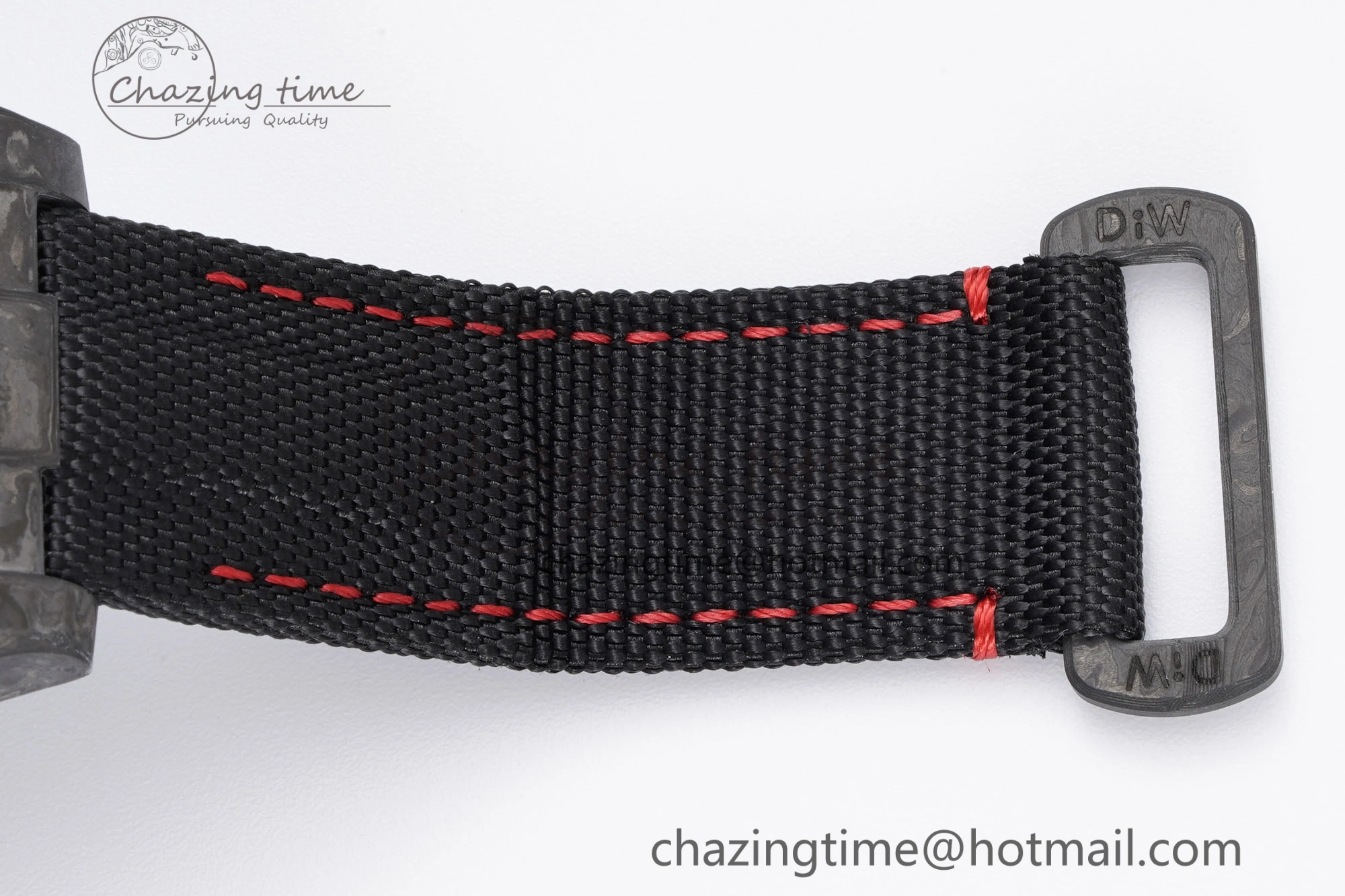 FashionForward Submariner DIW Carbon VSF 1:1 Best Edition Black Red Dial on Black Nylon Strap VS 2095