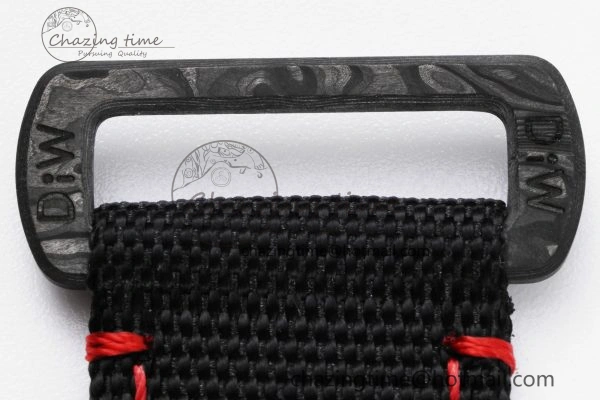 FashionForward Submariner DIW Carbon VSF 1:1 Best Edition Black Red Dial on Black Nylon Strap VS 2095