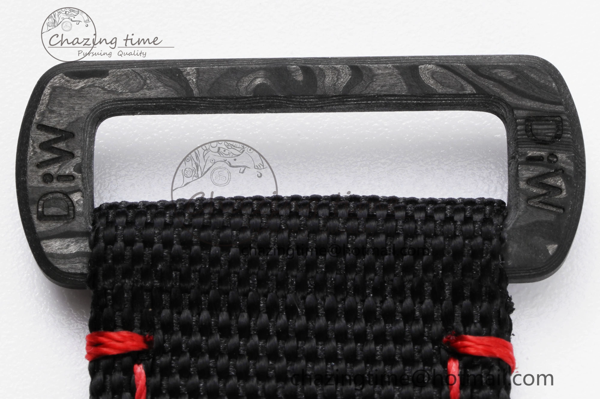 FashionForward Submariner DIW Carbon VSF 1:1 Best Edition Black Red Dial on Black Nylon Strap VS 2095