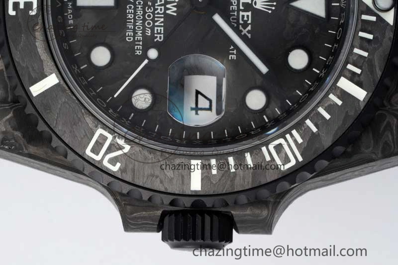 Submariner DIW Carbon VSF 1:1 Best Edition Black White Dial on Black Nylon Strap VS Lightweight 2165