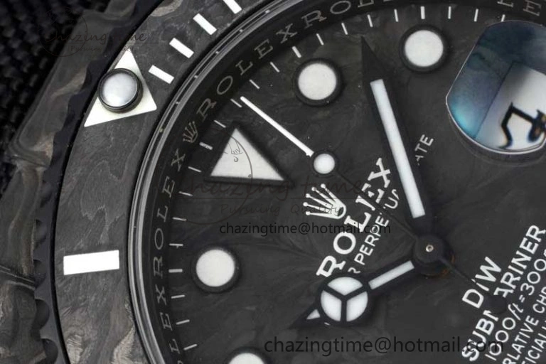 Submariner DIW Carbon VSF 1:1 Best Edition Black White Dial on Black Nylon Strap VS Lightweight 2165