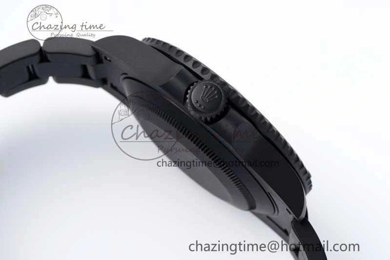 Effortless Submariner DIW DLC Sandblasted VSF 1:1 Best Edition Black Blue Dial on DLC Bracelet VS 2054