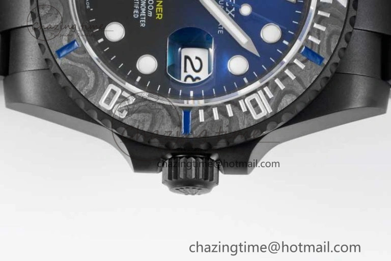 Effortless Submariner DIW DLC Sandblasted VSF 1:1 Best Edition Black Blue Dial on DLC Bracelet VS 2054