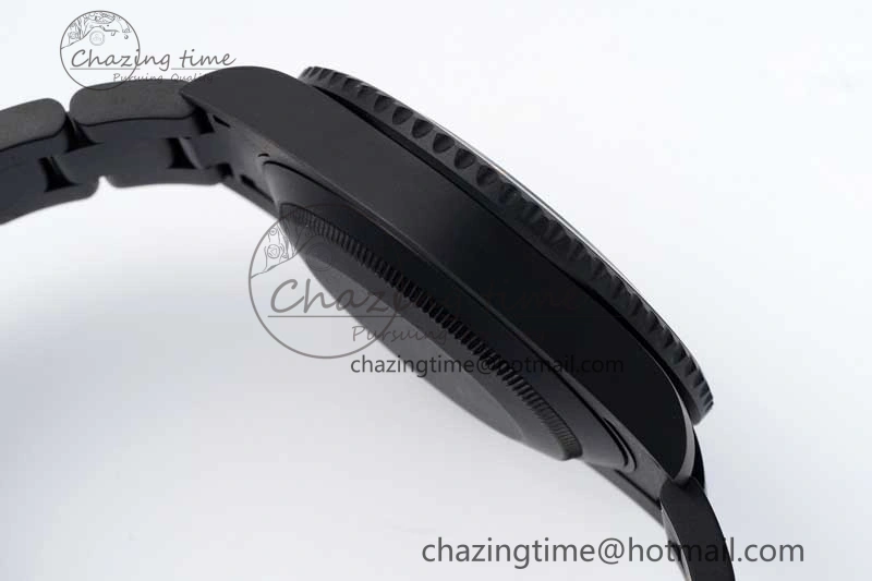 Effortless Submariner DIW DLC Sandblasted VSF 1:1 Best Edition Black Blue Dial on DLC Bracelet VS 2054