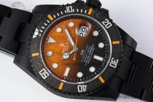 Submariner DIW DLC VSF 1:1 Best Edition Black Orange Dial on DLC Bracelet VS Classic 1824
