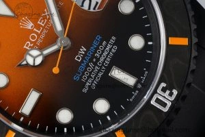 Submariner DIW DLC VSF 1:1 Best Edition Black Orange Dial on DLC Bracelet VS Classic 1824