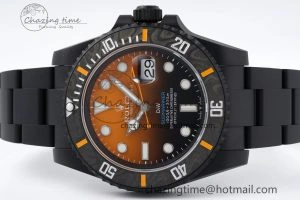 Submariner DIW DLC VSF 1:1 Best Edition Black Orange Dial on DLC Bracelet VS Classic 1824