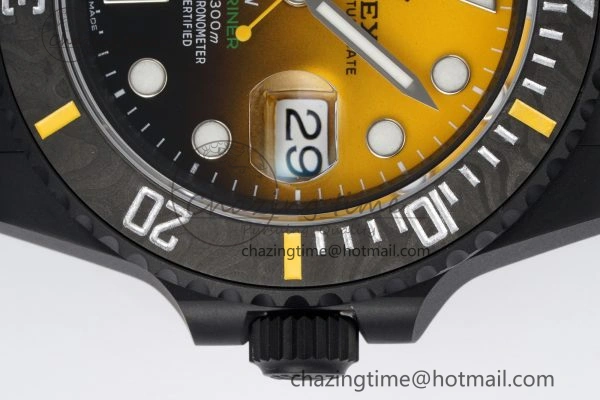 Submariner DIW DLC VSF 1:1 Best Edition Black Yellow Dial on DLC Bracelet VS Trendy 1825