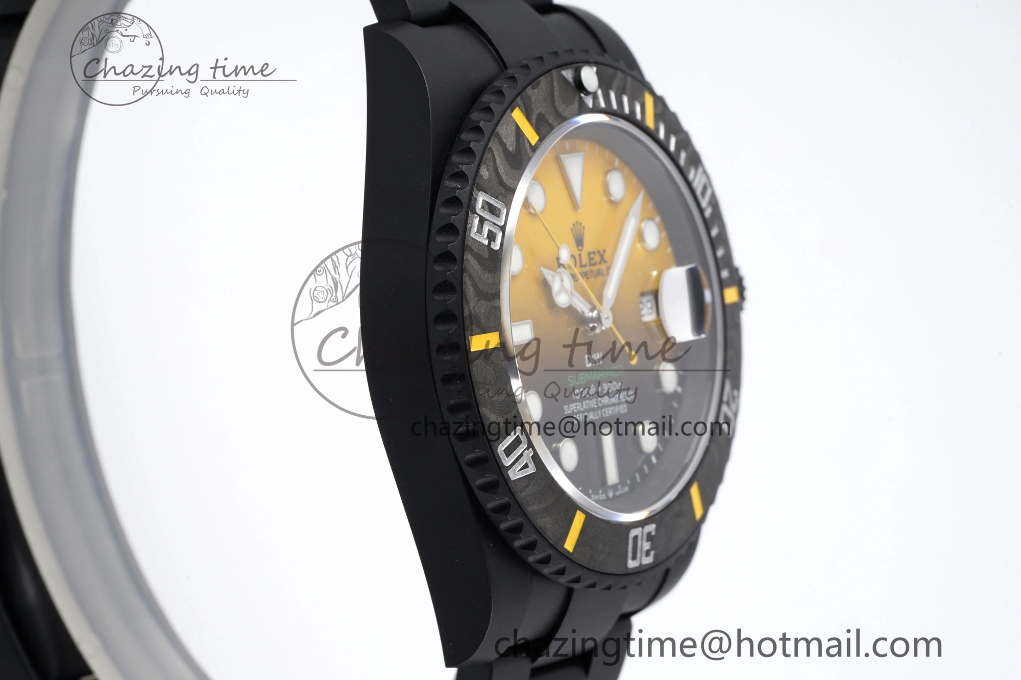 Submariner DIW DLC VSF 1:1 Best Edition Black Yellow Dial on DLC Bracelet VS Trendy 1825