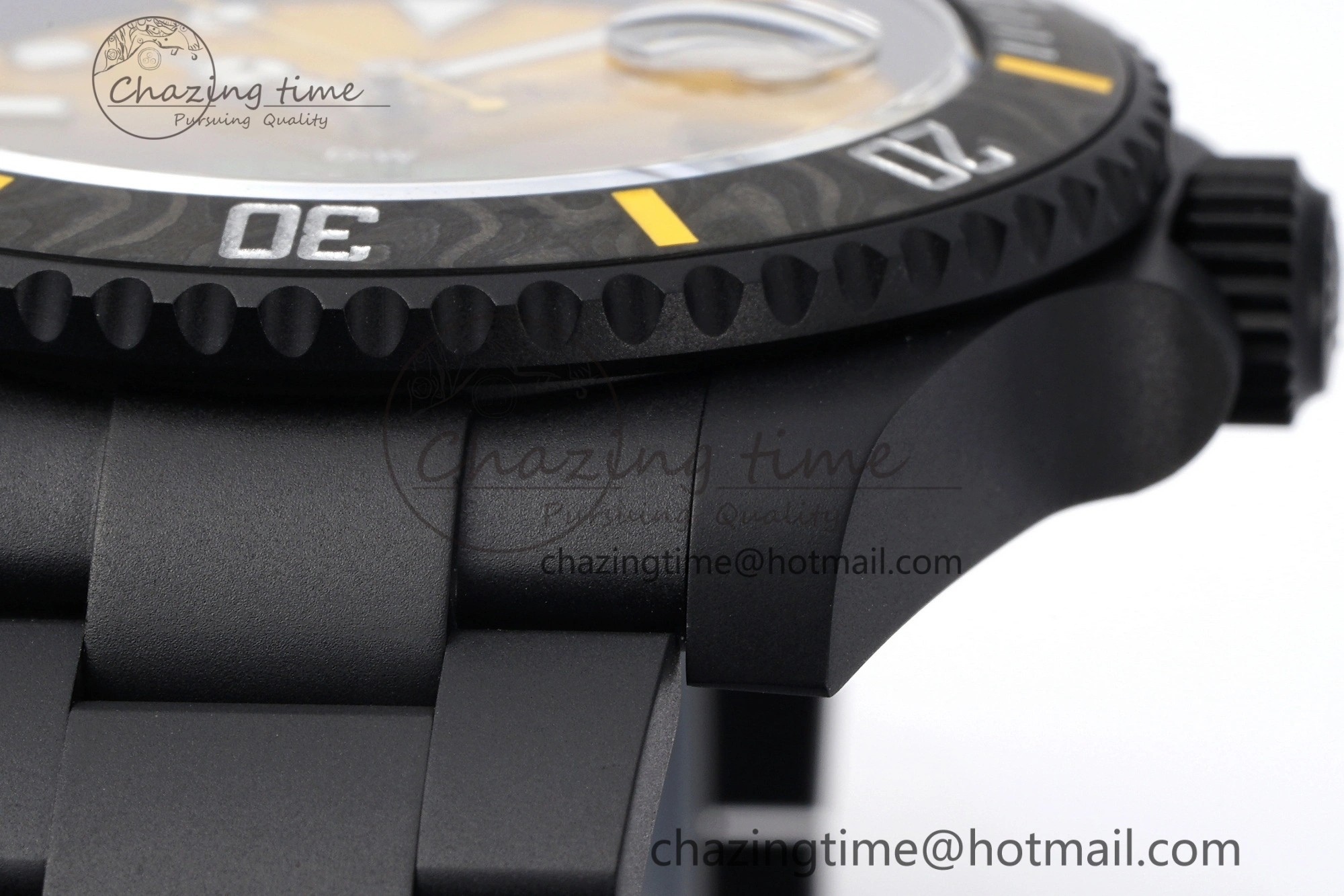 Submariner DIW DLC VSF 1:1 Best Edition Black Yellow Dial on DLC Bracelet VS Trendy 1825