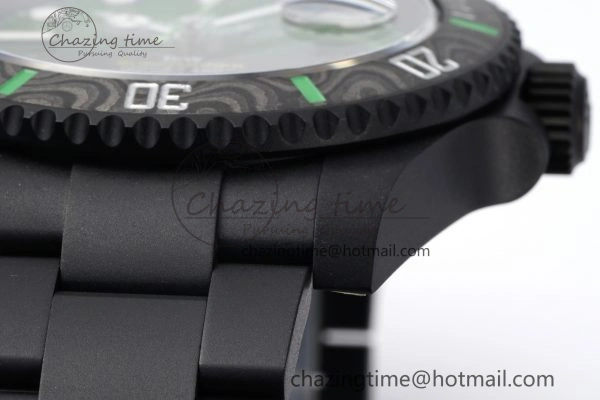 Submariner DIW “Parakeet” DLC VSF 1:1 Best Edition Black Green Dial on DLC Bracelet VS Vibrant 2086