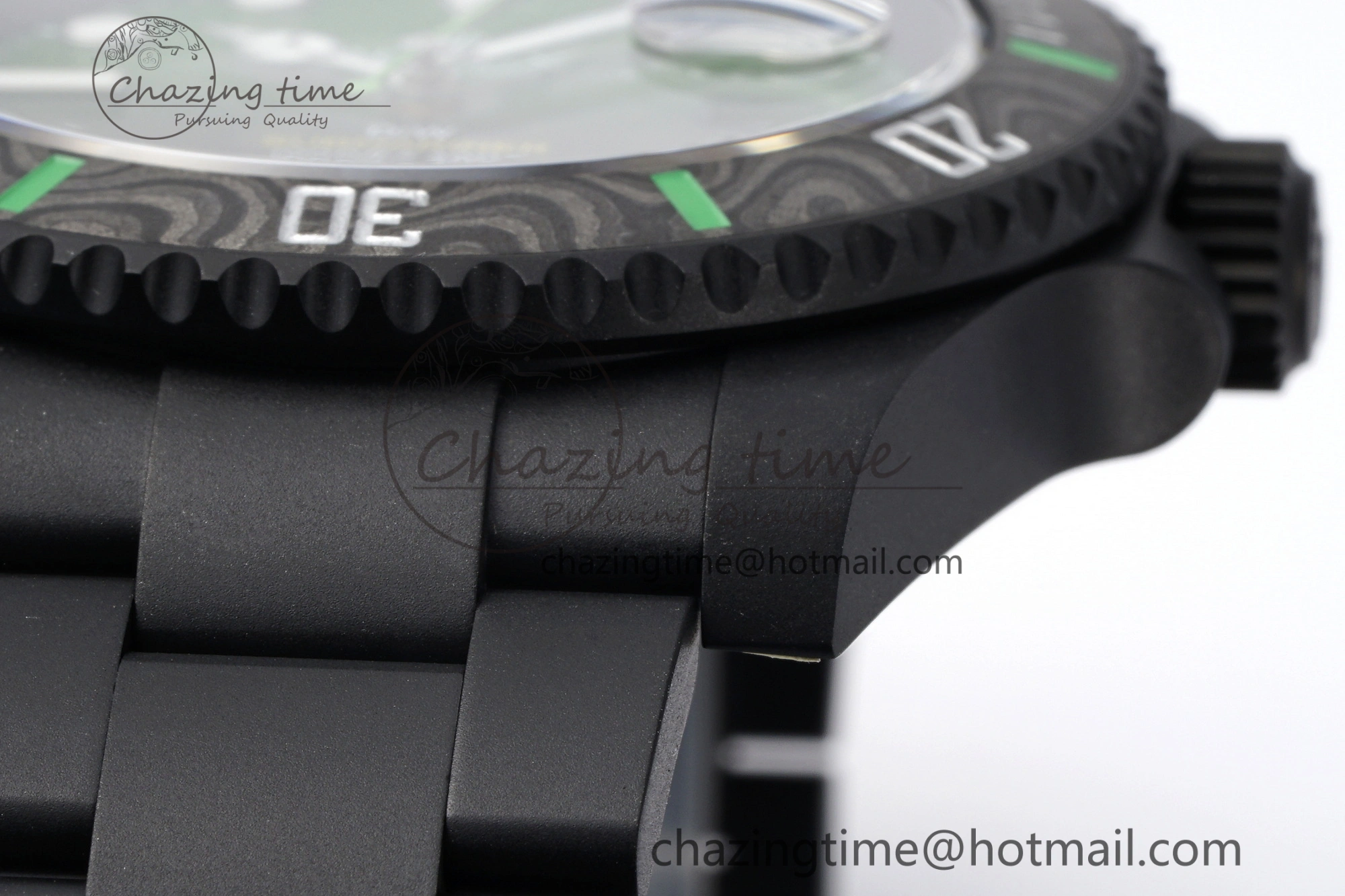 Submariner DIW “Parakeet” DLC VSF 1:1 Best Edition Black Green Dial on DLC Bracelet VS Vibrant 2086